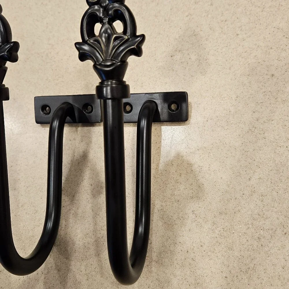 RARE NEW PAIR FRONTGATE FLOURISH OUTDOOR ALL WEATHER ORB CURTAIN ROD TIEBACKS